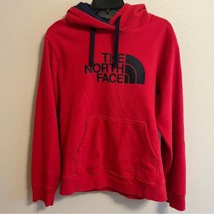 The North Face - S - Red and Black/Dark Blue Logo Hoodie